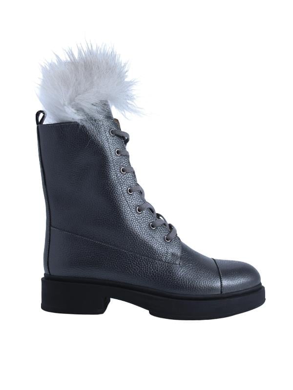 POLETTO  HAKİKİ DERİ GRI Bot Düz  6319 24