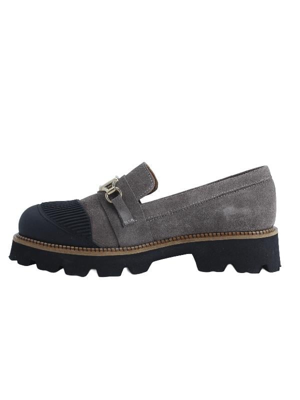 POLETTO  HAKİKİ DERİ GRI Loafer Düz 02 318 05