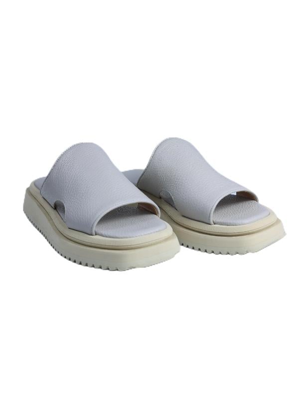 POLETTO  HAKİKİ DERİ GRI Terlık Düz 0197 364