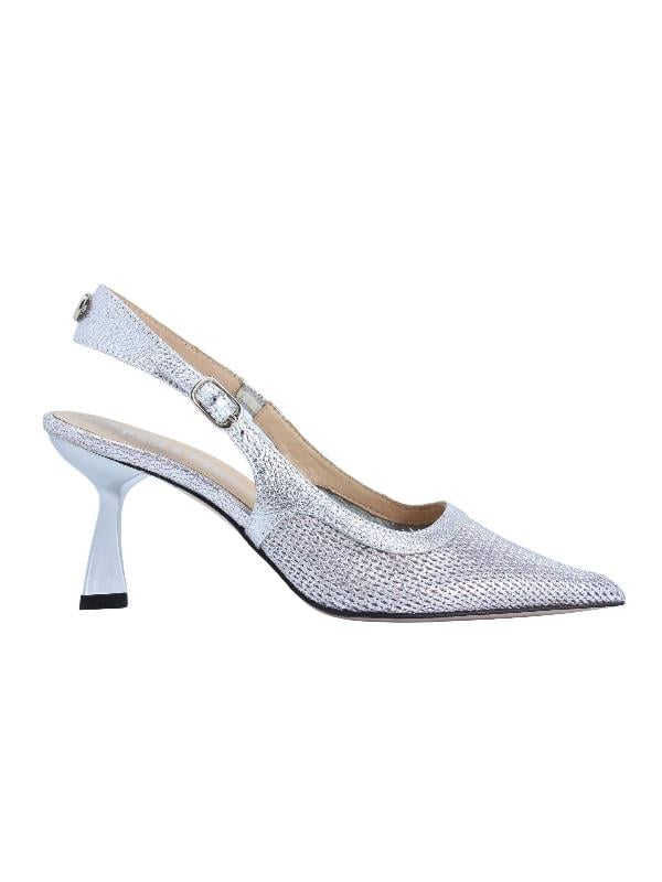 POLETTO  HAKİKİ DERİ GUMUS Ayakkabı Stiletto 9839 68