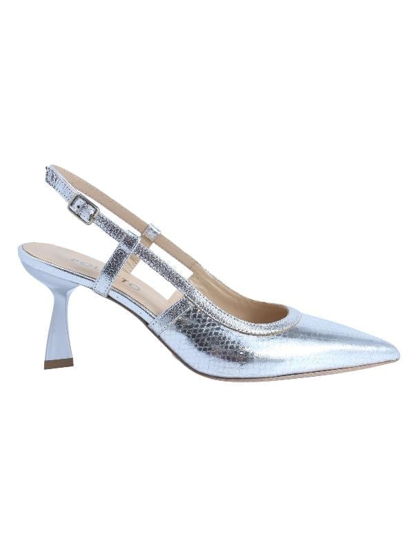 POLETTO  HAKİKİ DERİ GUMUS Ayakkabı Stiletto 9839 64