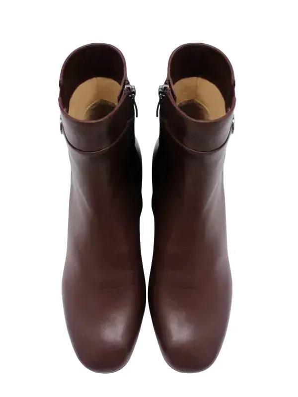 POLETTO  HAKİKİ DERİ KAHVE Bot Topuklu 9916 01