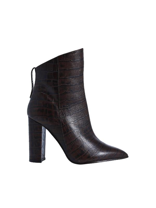 POLETTO  HAKİKİ DERİ KAHVE Bot Topuklu 1974 40 S