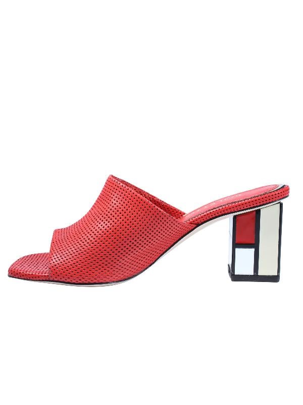 POLETTO  HAKİKİ DERİ KIRMIZI-ALTIN Terlık Topuklu 4183 140 V2