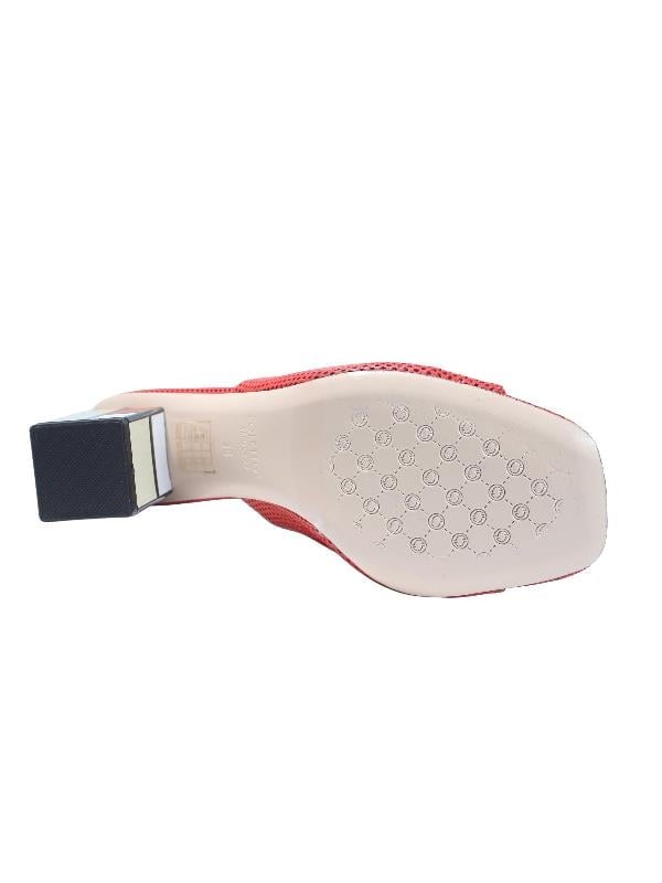 POLETTO  HAKİKİ DERİ KIRMIZI-ALTIN Terlık Topuklu 4183 140 V2