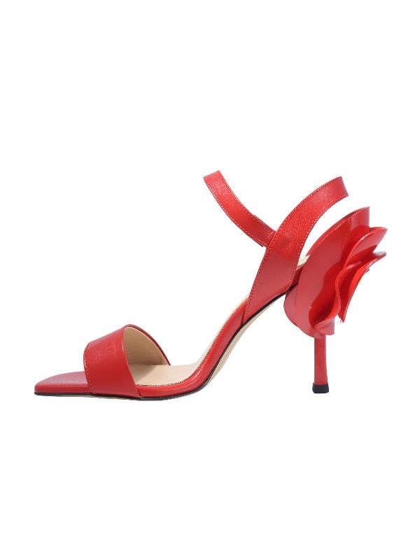 POLETTO  HAKİKİ DERİ KIRMIZI Sandalet Topuklu 11 8025 24