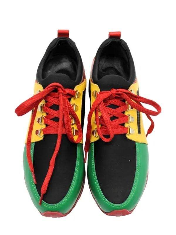 POLETTO  HAKİKİ DERİ KIRMIZI-SIYAH Sneaker Düz 4257 134