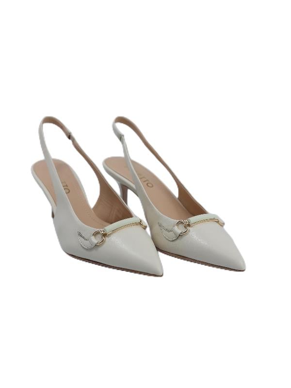 POLETTO  HAKİKİ DERİ KREM Ayakkabı Stiletto 9841 121