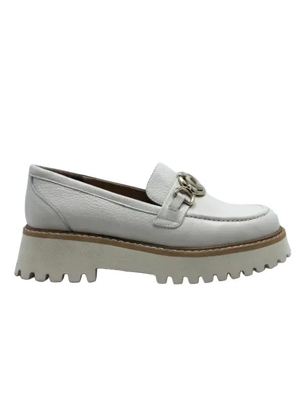 POLETTO  HAKİKİ DERİ KREM Loafer Düz 04 5742