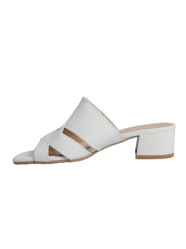 POLETTO  HAKİKİ DERİ KREM Terlık Topuklu 544 33