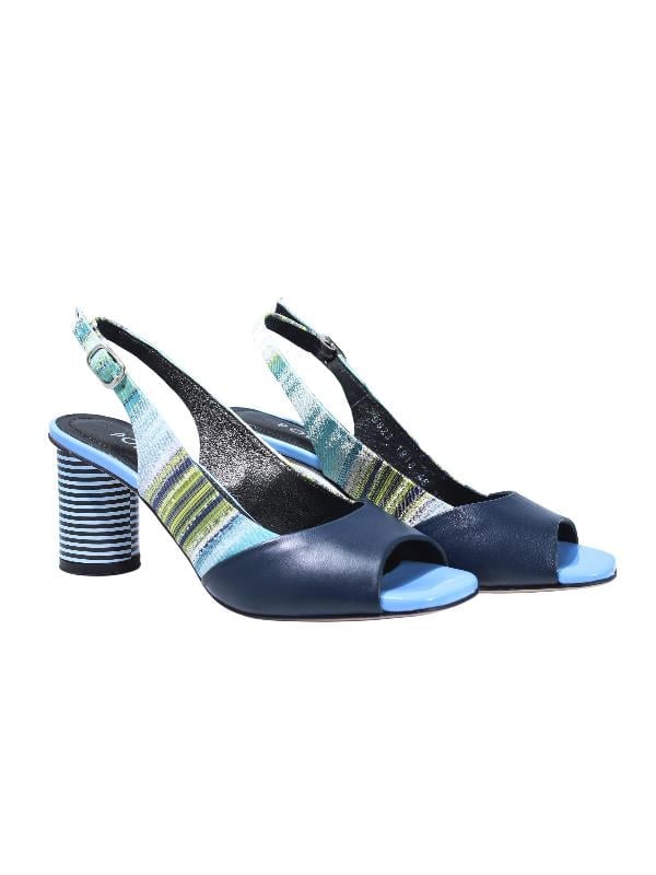 POLETTO  HAKİKİ DERİ MAVI Sandalet Topuklu 1918 45 KMS