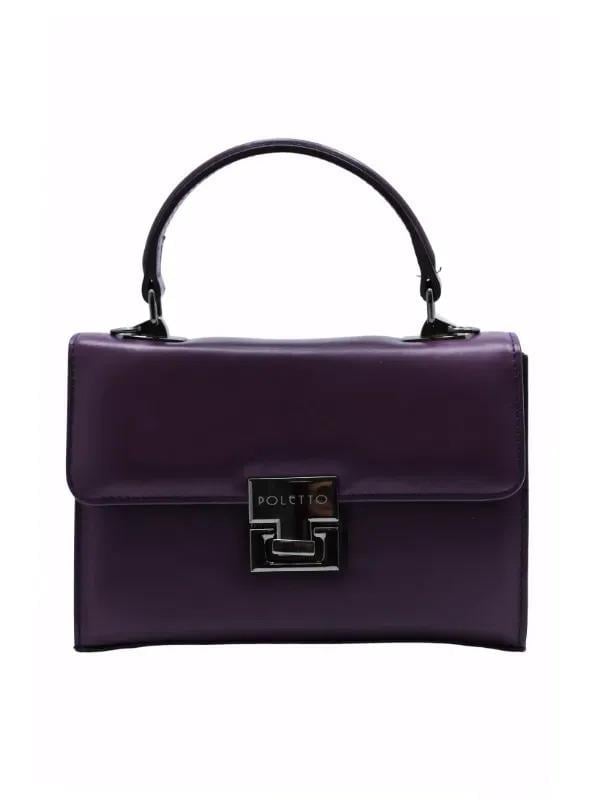 POLETTO  HAKİKİ DERİ MOR Çanta EL Tutmalı CNT 757 V5
