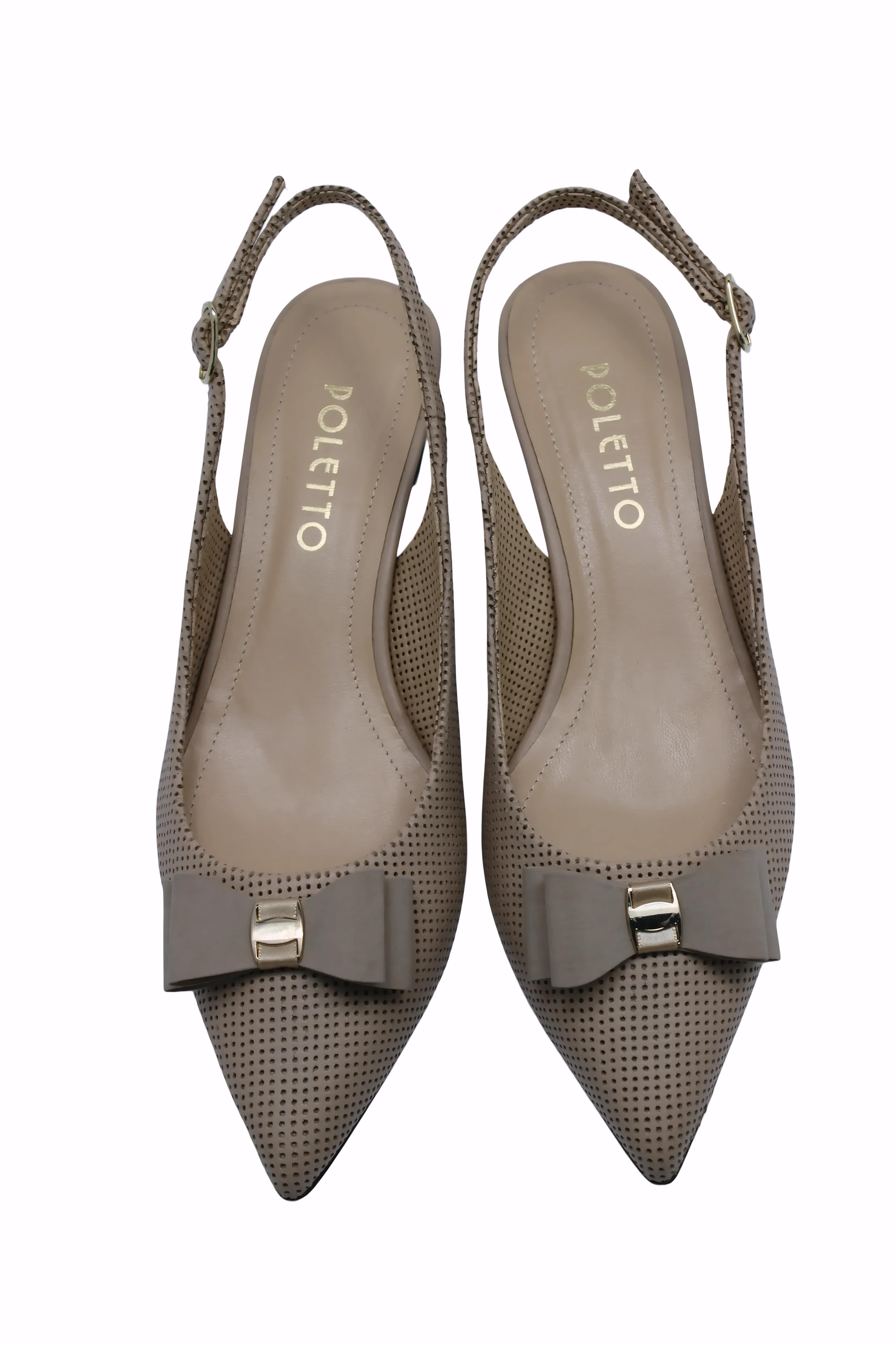 POLETTO  HAKİKİ DERİ NOHUT Ayakkabı Stiletto 2240 03 V1