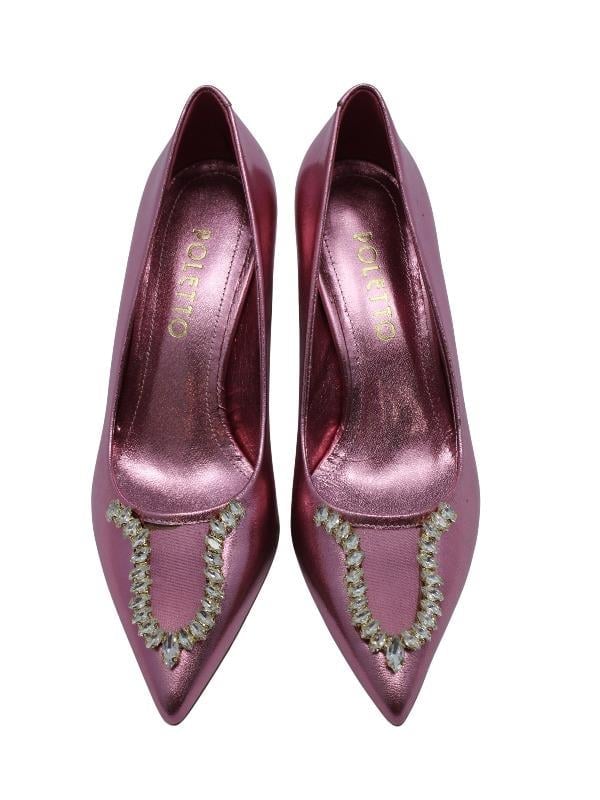 POLETTO  HAKİKİ DERİ PEMBE Ayakkabı Stiletto 9841 103