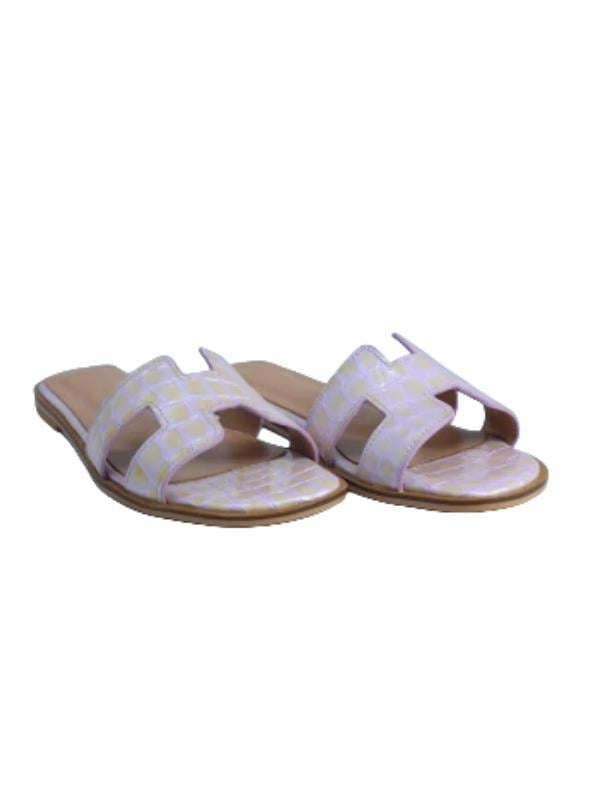 POLETTO  HAKİKİ DERİ PEMBE Terlık Düz 04 1031