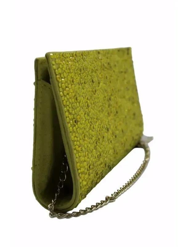 POLETTO  HAKİKİ DERİ SARI Çanta Gece/Abiye CNT 671