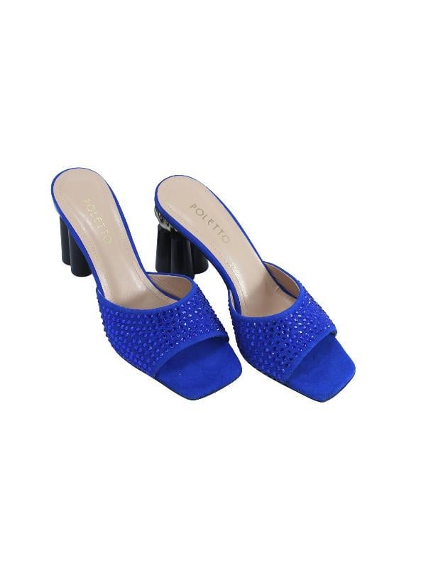 POLETTO  HAKİKİ DERİ SAX MAVI Terlık Gece/Abiye 319 263 V1