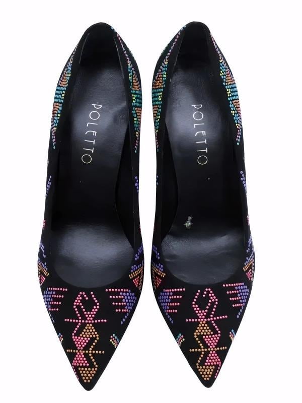 POLETTO  HAKİKİ DERİ SIYAH Ayakkabı Gece/Abiye 4924 18 V3