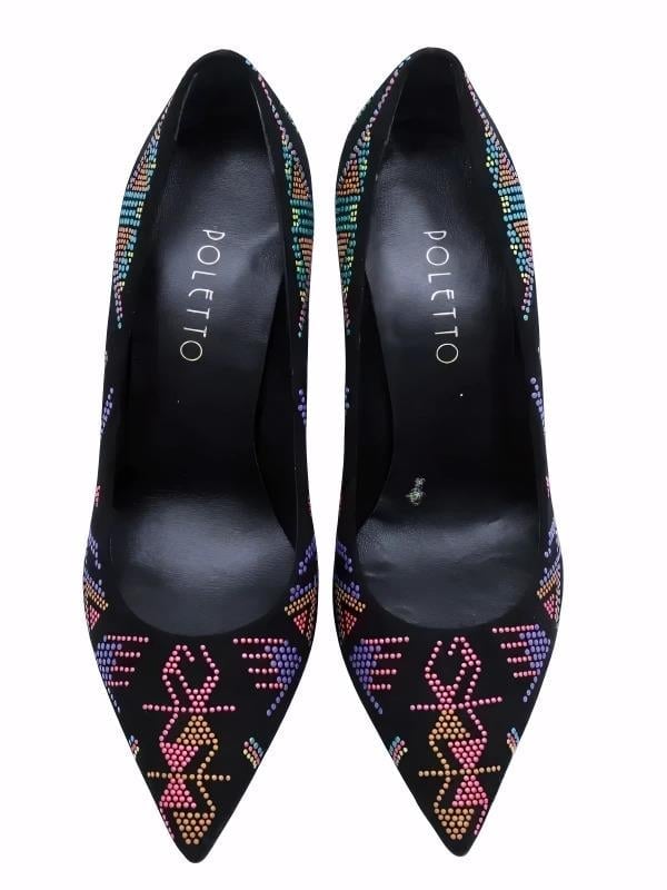 POLETTO  HAKİKİ DERİ SIYAH Ayakkabı Gece/Abiye 4924 18 V3