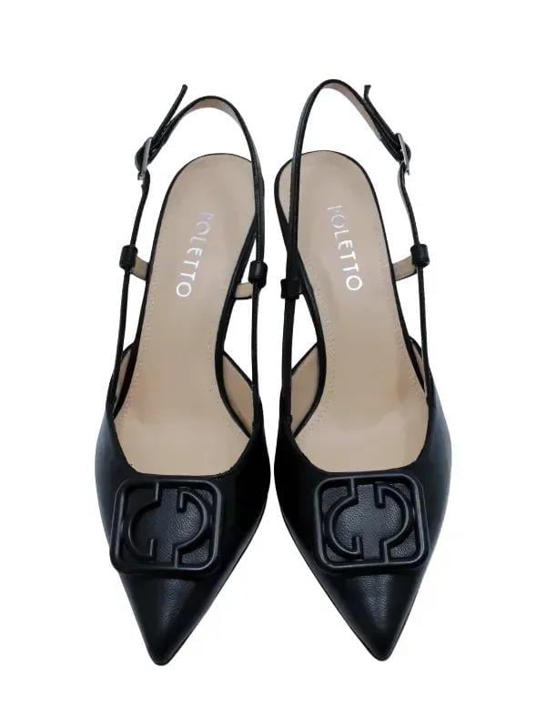 POLETTO  HAKİKİ DERİ SIYAH Ayakkabı Stiletto 9841 10 V1