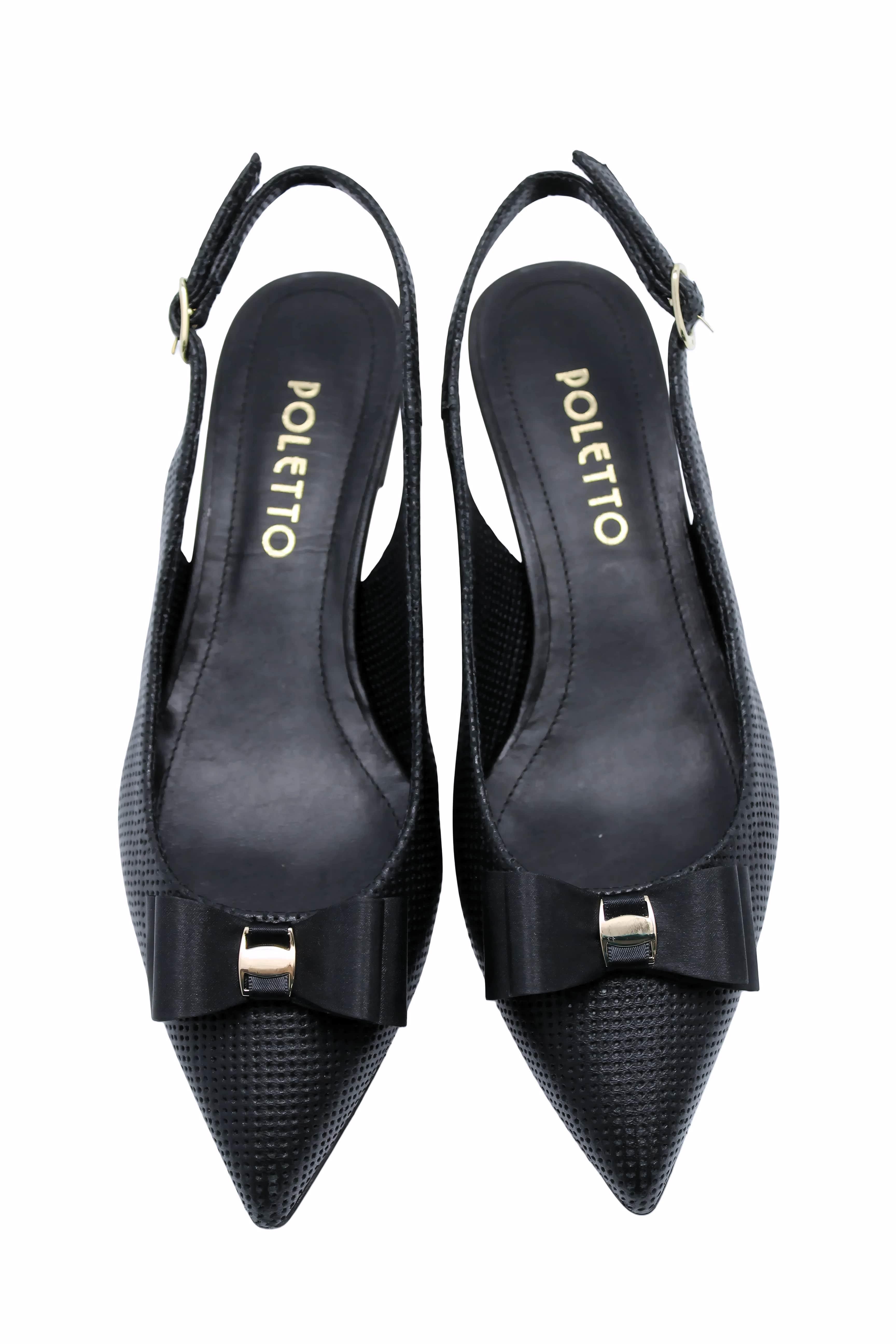 POLETTO  HAKİKİ DERİ SIYAH Ayakkabı Stiletto 2240 03 V1