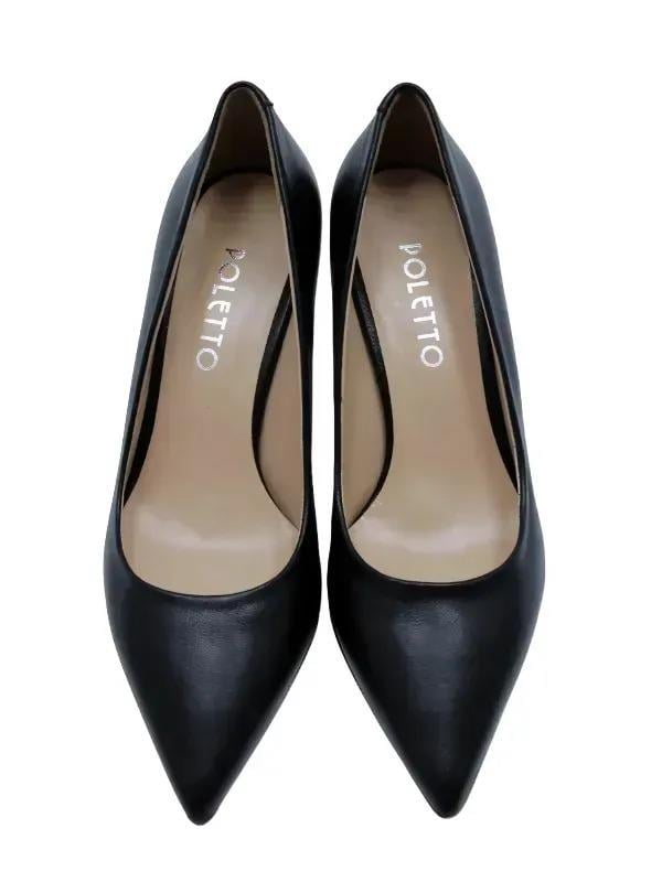 POLETTO  HAKİKİ DERİ SIYAH Ayakkabı Stiletto 9841 35