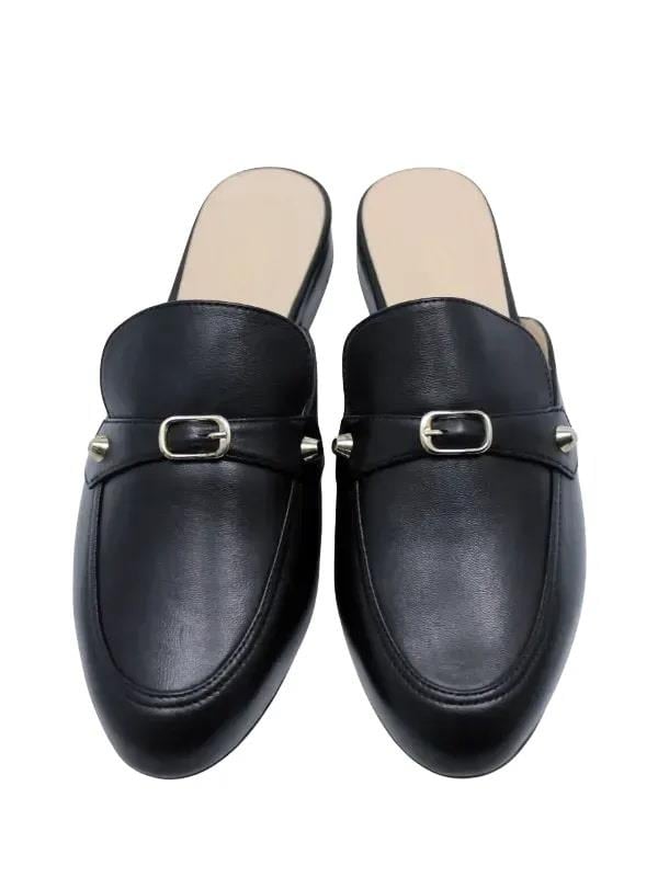 POLETTO  HAKİKİ DERİ SIYAH Babet Terlik 69 11