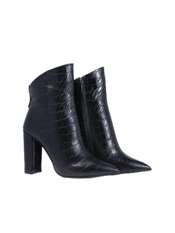 POLETTO  HAKİKİ DERİ SIYAH Bot Topuklu 1974 40 S