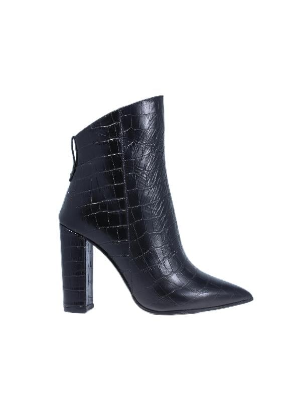 POLETTO  HAKİKİ DERİ SIYAH Bot Topuklu 1974 40 S