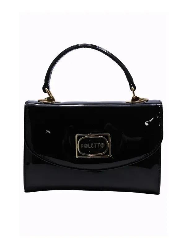 POLETTO  HAKİKİ DERİ SIYAH Çanta EL Tutmalı CNT 807