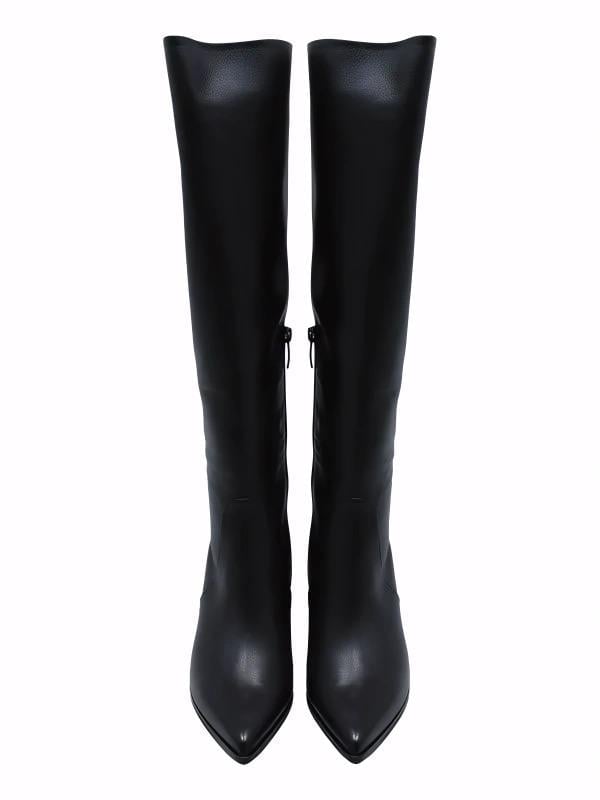 POLETTO  HAKİKİ DERİ SIYAH Çizme Topuklu 9048 09