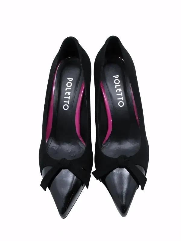 POLETTO  HAKİKİ DERİ SIYAH-FUSYA Ayakkabı Stiletto 9841 102