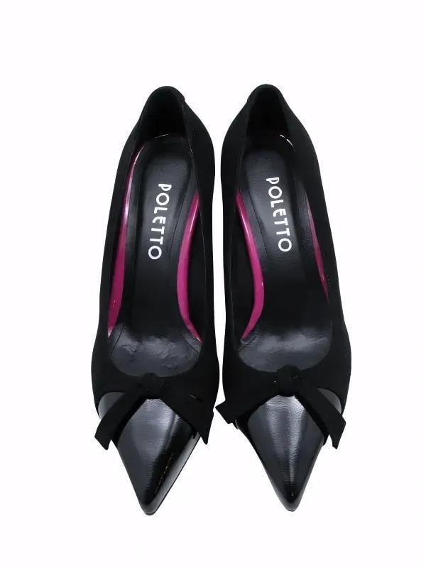 POLETTO  HAKİKİ DERİ SIYAH-FUSYA Ayakkabı Stiletto 9841 102