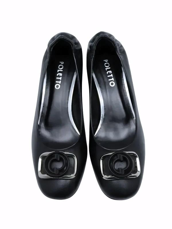 POLETTO  HAKİKİ DERİ SIYAH-GUMUS Ayakkabı Günlük 916 113