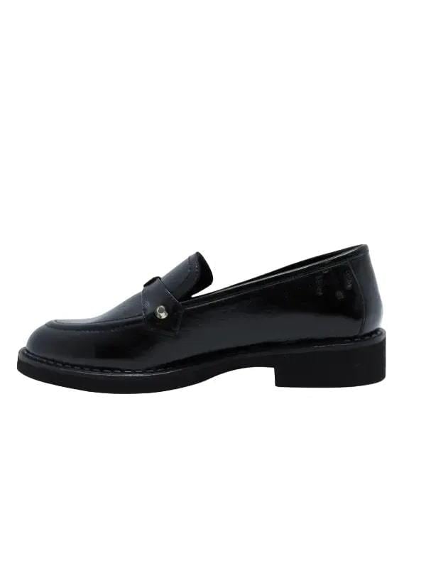 POLETTO  HAKİKİ DERİ SIYAH Loafer Düz 780 18