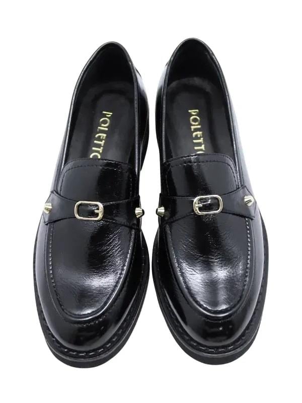 POLETTO  HAKİKİ DERİ SIYAH Loafer Düz 780 18