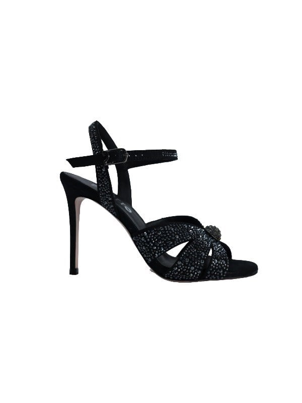 POLETTO  HAKİKİ DERİ SIYAH Sandalet Gece/Abiye 6564 249