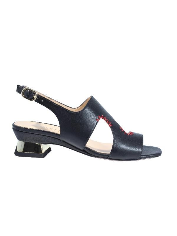 POLETTO  HAKİKİ DERİ SIYAH Sandalet Topuklu 544 19