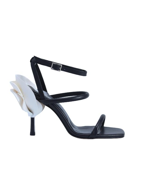 POLETTO  HAKİKİ DERİ SIYAH Sandalet Topuklu 11 8026 24