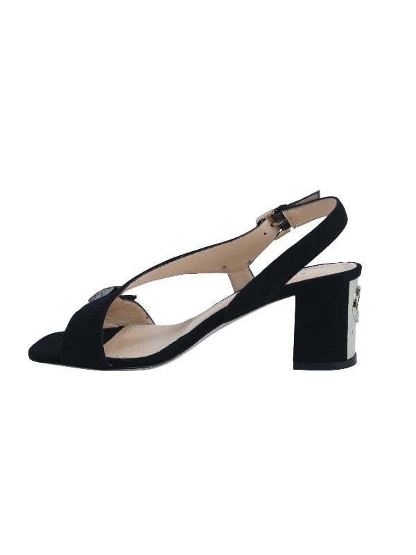 POLETTO  HAKİKİ DERİ SIYAH Sandalet Topuklu 1918 30 V1