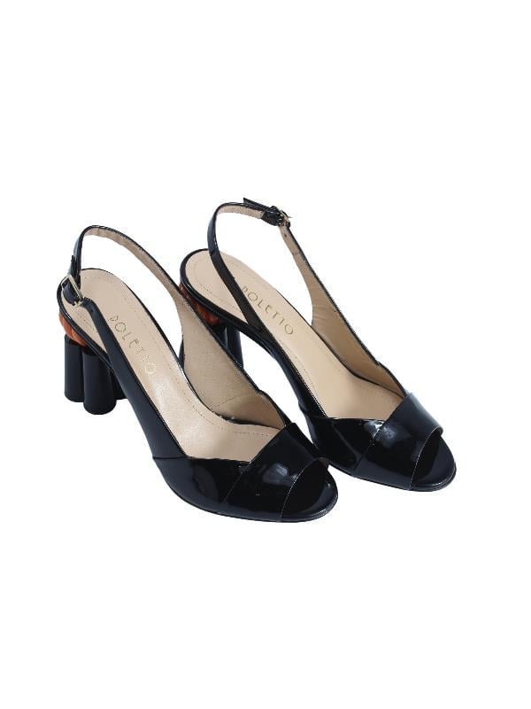 POLETTO  HAKİKİ DERİ SIYAH Sandalet Topuklu 319 255