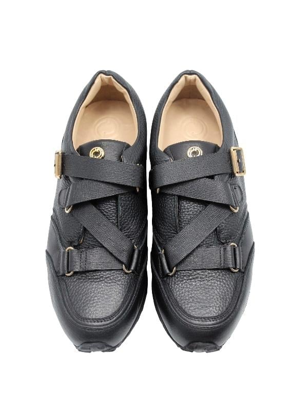 POLETTO  HAKİKİ DERİ SIYAH Sneaker Düz 4257 153