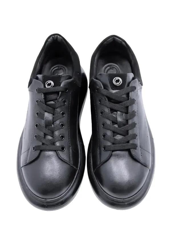 POLETTO  HAKİKİ DERİ SIYAH Sneaker Düz 777 01
