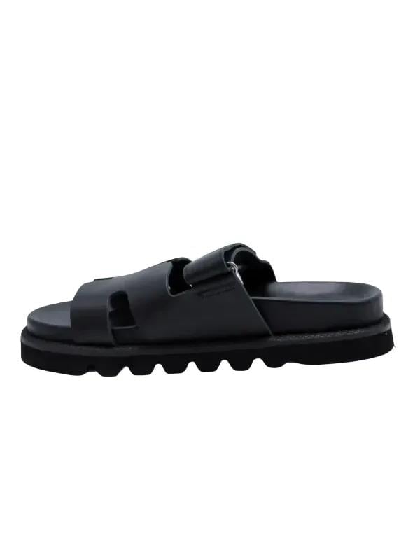 POLETTO  HAKİKİ DERİ SIYAH Terlık Düz 69 678