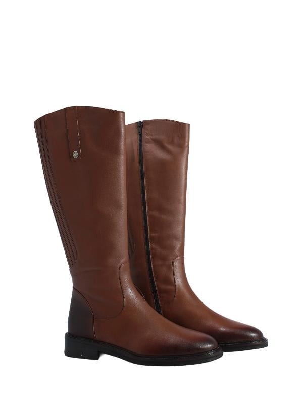 POLETTO  HAKİKİ DERİ TABA Çizme Düz  5780 27 S