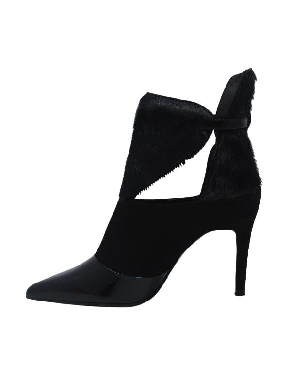 POLETTO  HAKİKİ DERİ TAY/HAKİKİ DERİ SIYAH Bot Topuklu 992 60