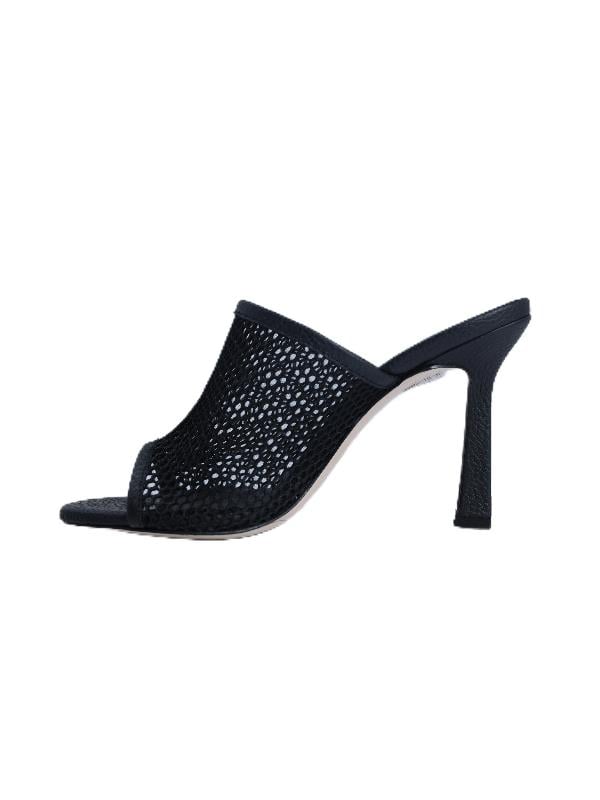 POLETTO  HAKİKİ DERİ /TEKSTİL SIYAH Terlık Topuklu 6564 230 KMS