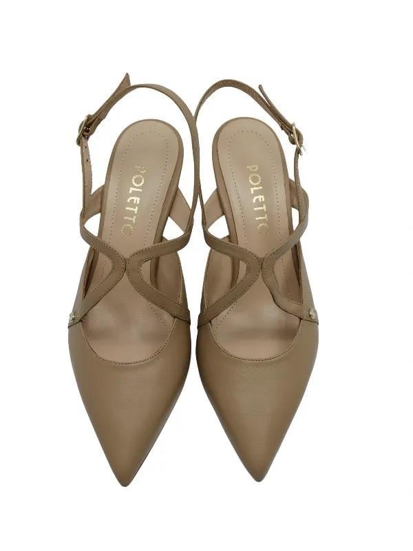 POLETTO  HAKİKİ DERİ TOPRAK Ayakkabı Stiletto 9841 84