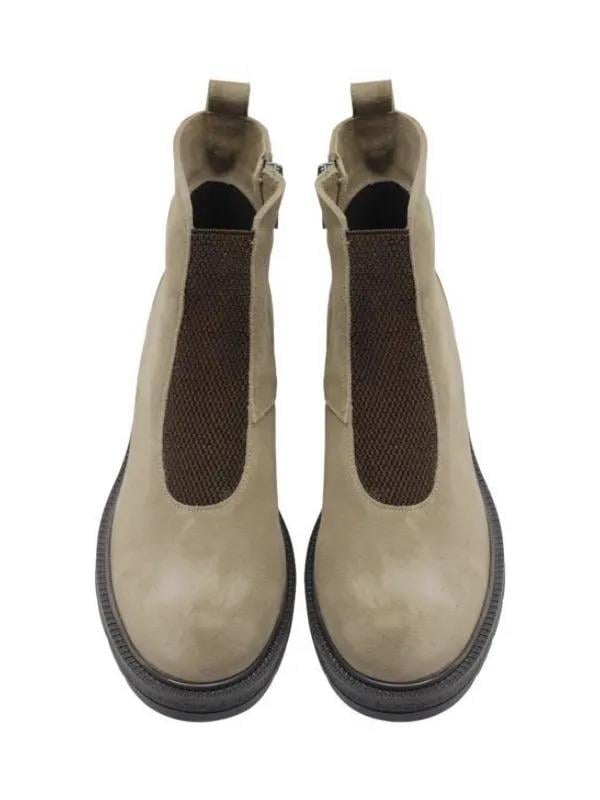 POLETTO  HAKİKİ DERİ VIZON-KAHVE Bot Düz  7318 94 S