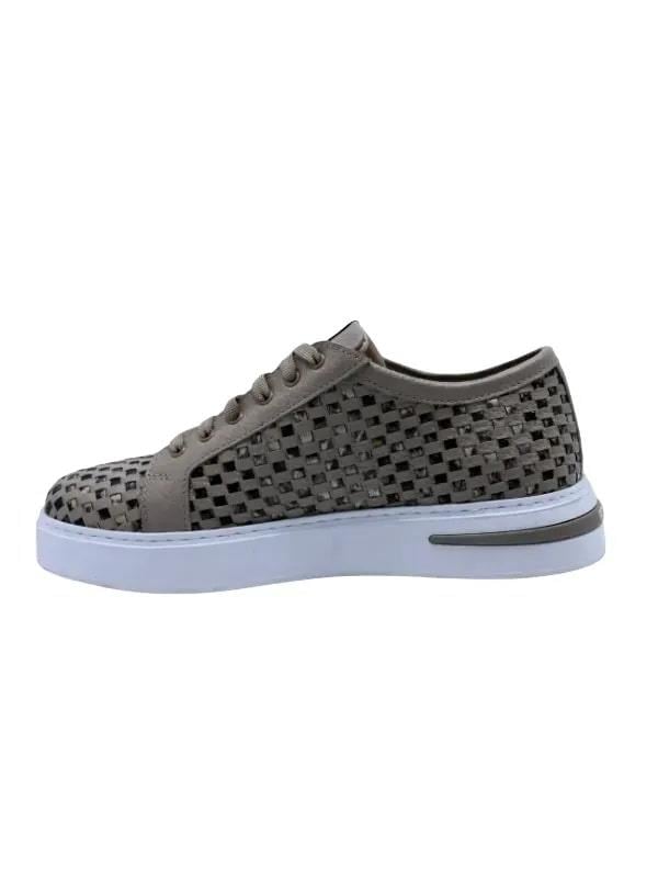 POLETTO  HAKİKİ DERİ VIZON-KAHVE SIYAH Sneaker Düz 1280 05